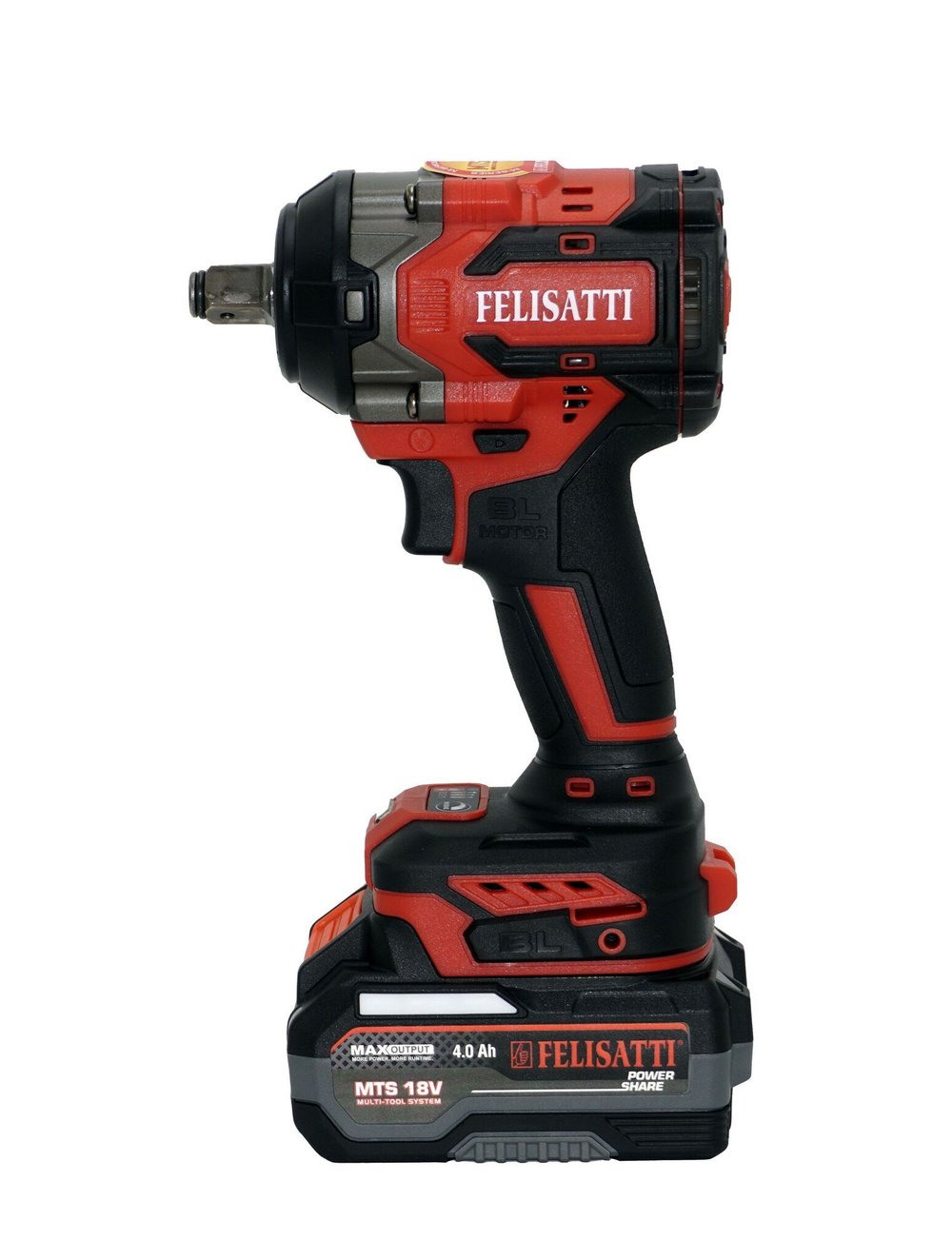 Гайковерт аккумуляторный ударный с регулировкой Felisatti FT15837, 4 Ач, 650 Нм, кейс, 1 АКБ и ЗУ