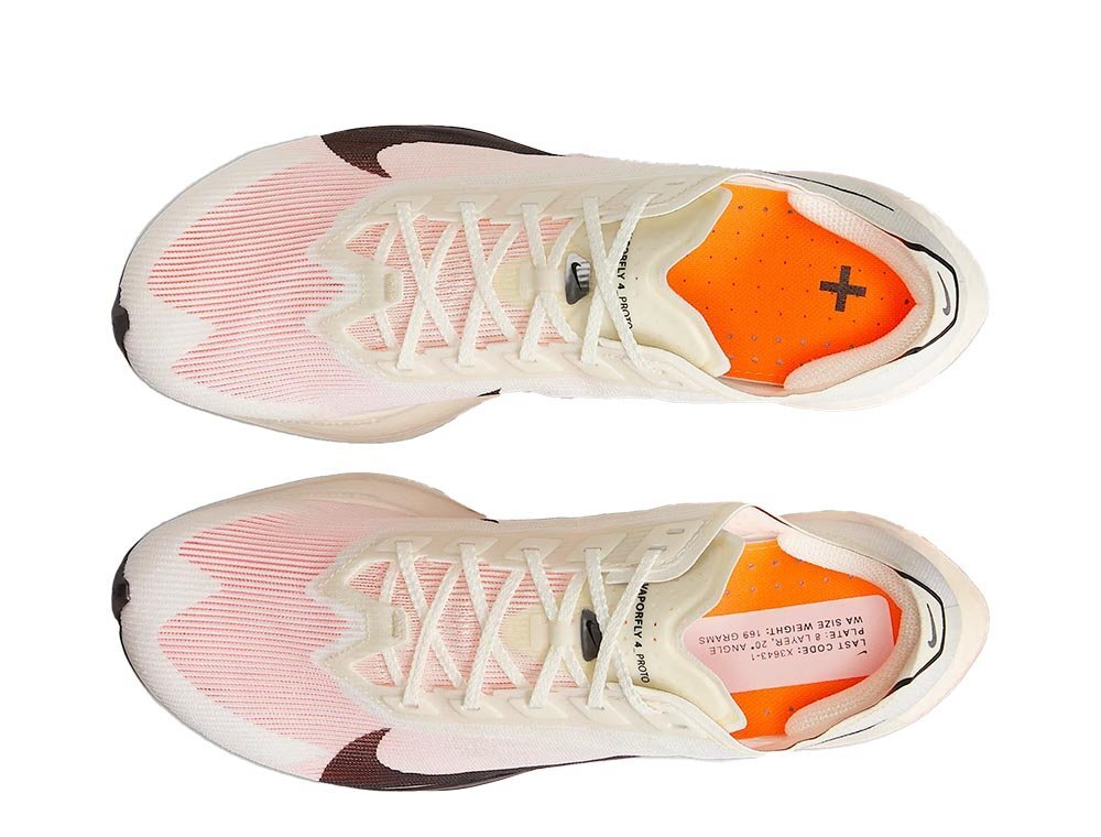 Кроссовки для бега женские Nike ZoomX Vaporfly Next% 4 Proto Кремово-Оранжевые