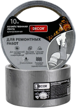 Лента хозяйственная 48мм*10м серебристая DECOR 783-4810