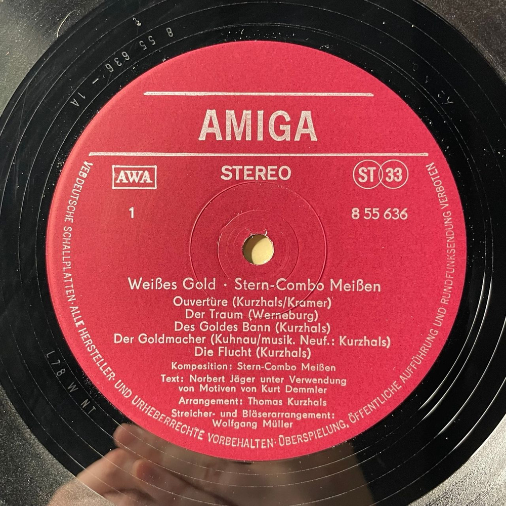 Винтажная виниловая пластинка LP Stern Combo Meissen Штерн Комбо Мейсен Weisses Gold (ГДР 1978)
