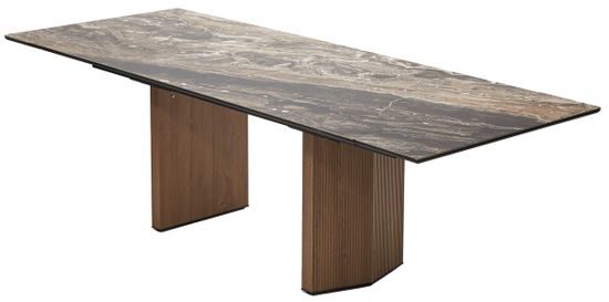 Стол МОЦАРТ 200 AMADEUS POLISHED, керамика / Дуб монтана