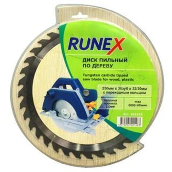 Диск пильный по дереву 150ммх24зубх20/16мм Runnex 551003