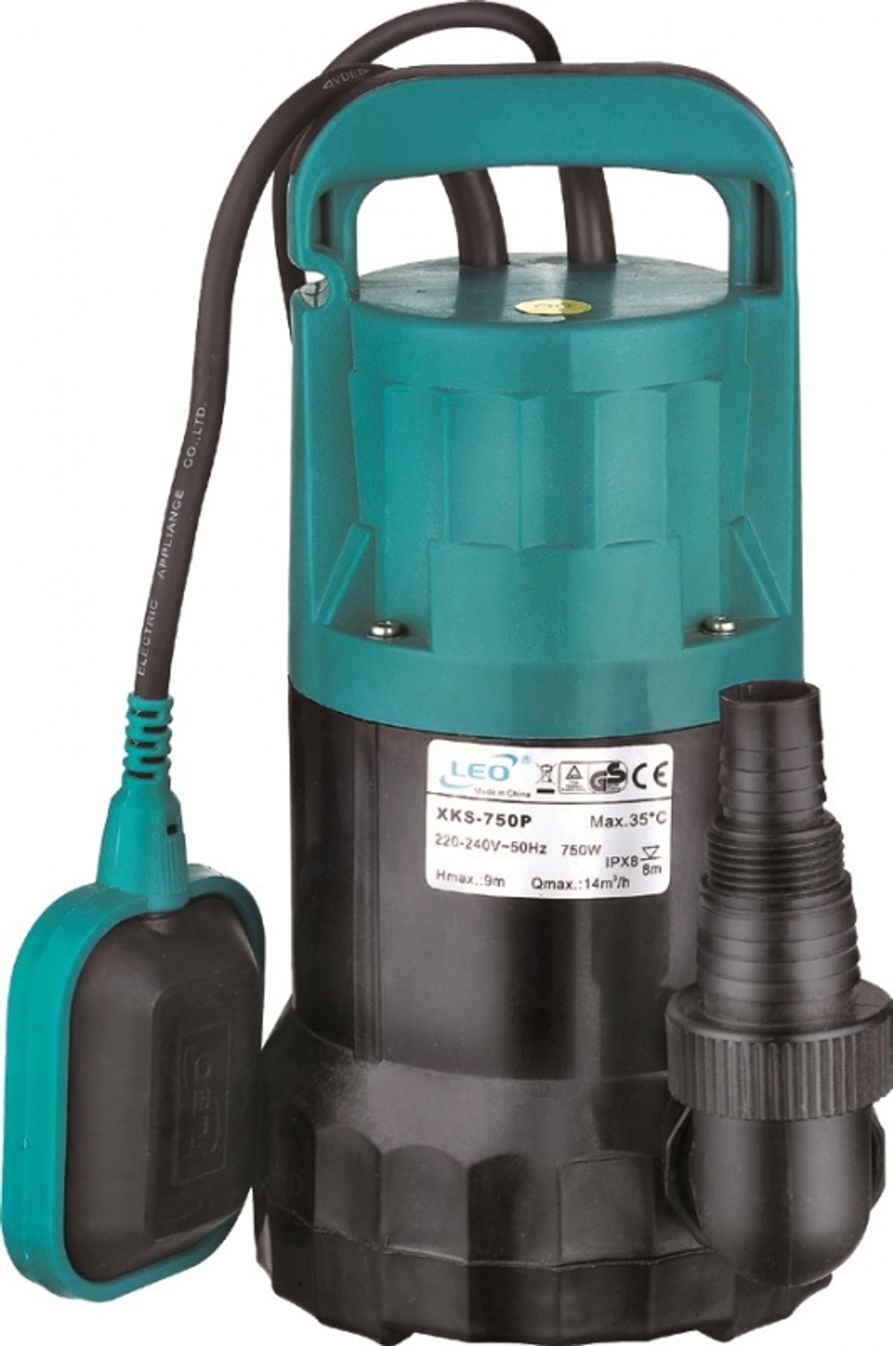 Насос дренажный LEO XKS- 750P ( нап.9м. пр.175л/мин.)