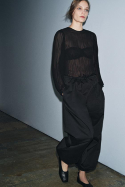 ZARA БРЮКИ-БОМБЕРЫ ZW COLLECTION, ЧЕРНЫЙ