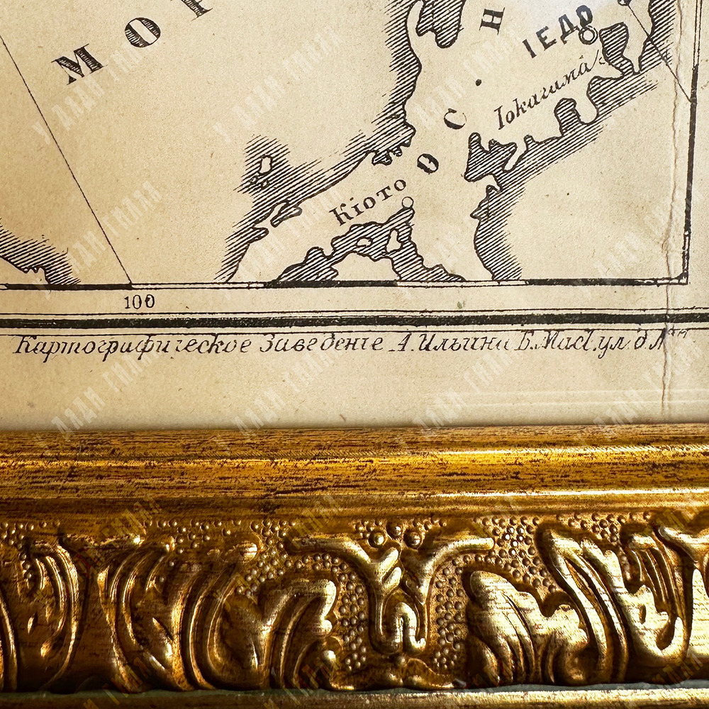 Старинная политическая карта Российской Империи с Командорскими островами, 1898