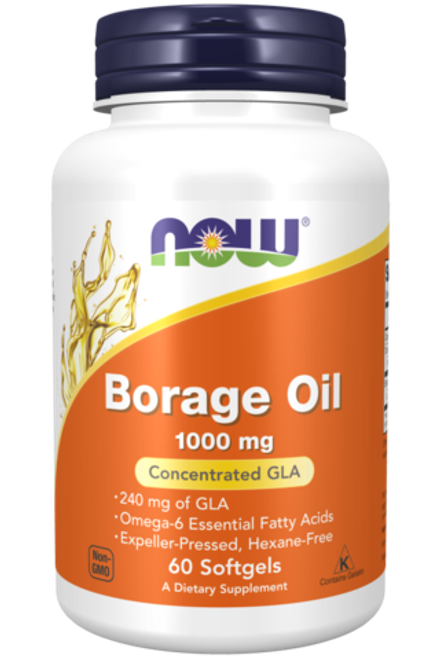 NOW Foods, Масло бурачника 1000 мг, Borage Oil 1000 mg, 60 капсул