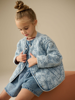 Куртка джинсовая стеганая для девочки Next E25-191, Голубой