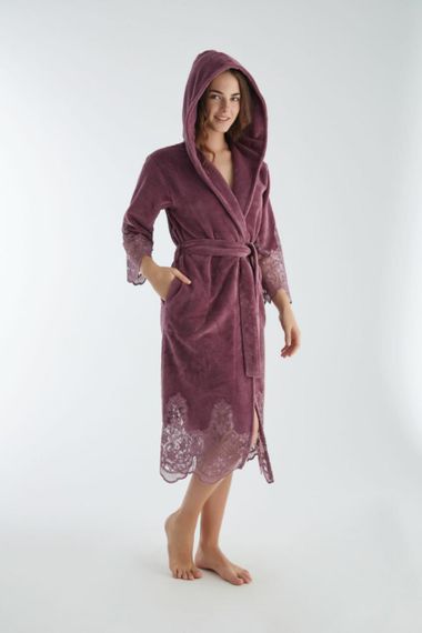 Халат с капюшоном женский махровый 4150 NUSA