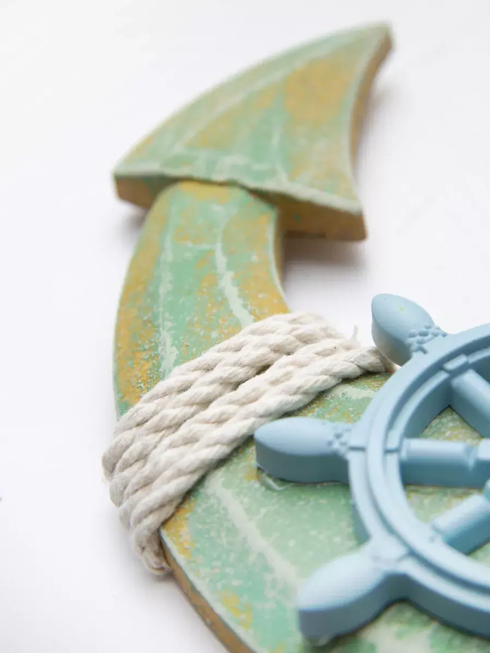 Декор на стену для интерьера "Якорь с канатом"