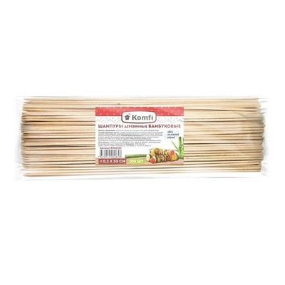 Шампура бамбуковые 0,3см по 100 шт Komfi