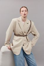 БАЗОВЫЙ ТОНКИЙ РЕМЕНЬ С МЯТОЙ ПРЯЖКОЙ TAUPE