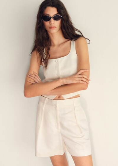 Костюмный жилет из смесового льна