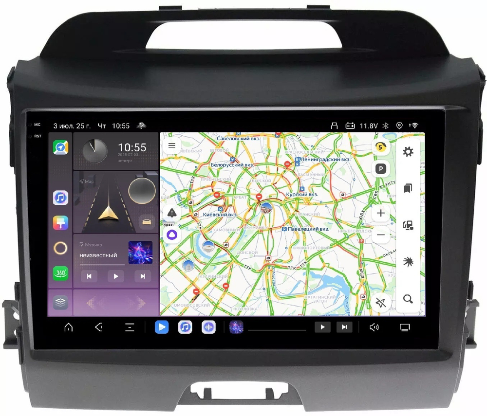 Магнитола для KIA Sportage 2010-2016 - Carmedia OL-9735 QLed+2K, Android 13, TS20, CarPlay, 4G SIM-слот