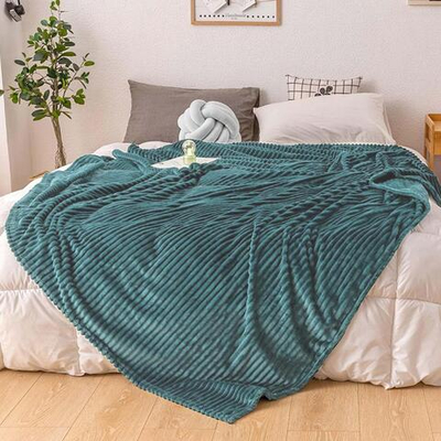 Плед Жаккард 150х200 см (бирюзовый)