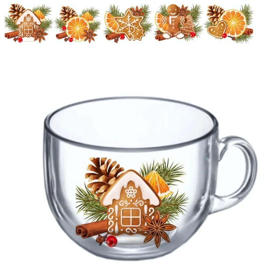 Кружка 500мл «Со вкусом праздника» 5 видов