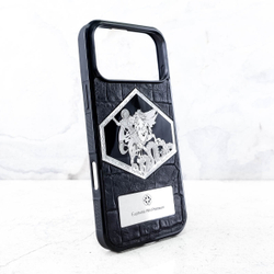 Шикарный чехол для iPhone Георгий Победоносец - Euphoria HM Premium - натуральная кожа ювелирный сплав