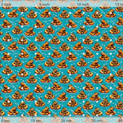 Капибара на надувном круге by Лисовая Зинаида 1200 DPI