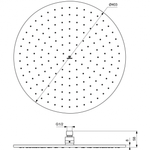 Круглый верхний душ 400 мм Ideal Standard IDEALRAIN A5804A2