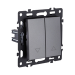 Механизм управления жалюзи 2-клавишный, серый Kollinger Asthetik AS-013GY