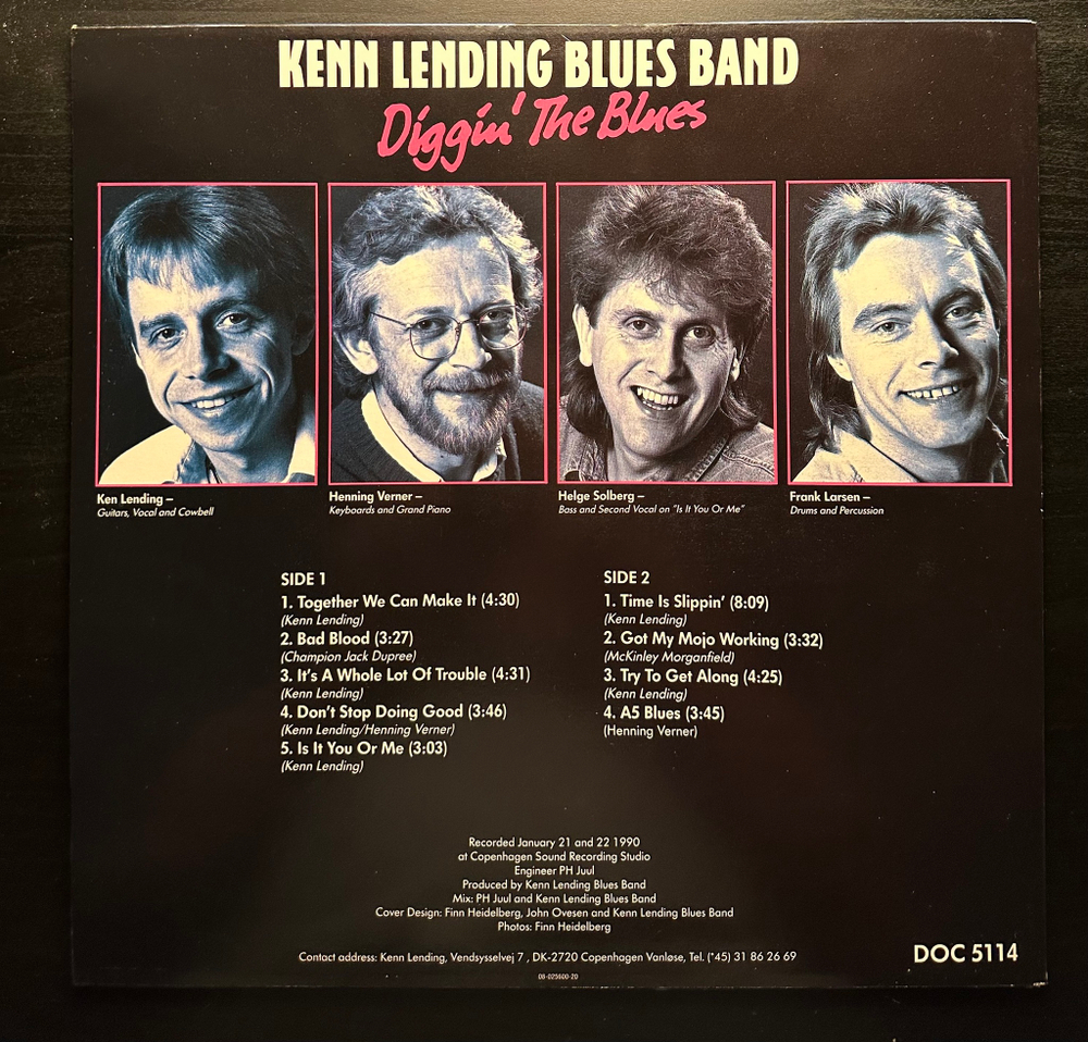 Kenn Lending Blues Band - Diggin' The Blues (Голландия 1990г.)