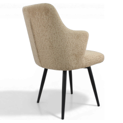 Стул поворотный "Монт 360" (арт. 346П), велюр Сити 02 светло-коричневый, ножки круглые черные.