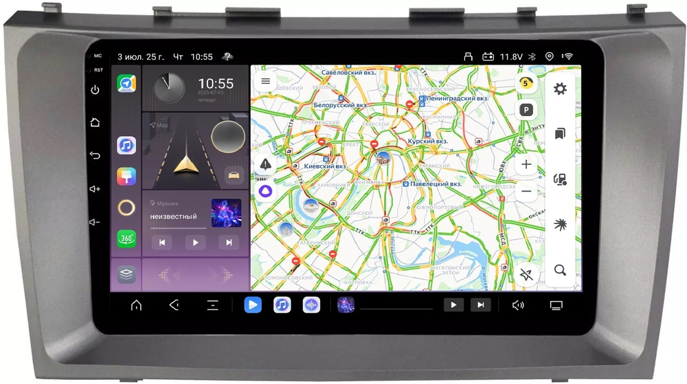 Магнитола для Toyota Camry 2006-2011 - Carmedia OL-9606 QLed, Android 13, TS20, CarPlay, SIM-слот