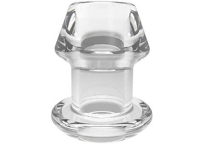 Анальная пробка с тоннелем Warmy прозрачная 10,4 см