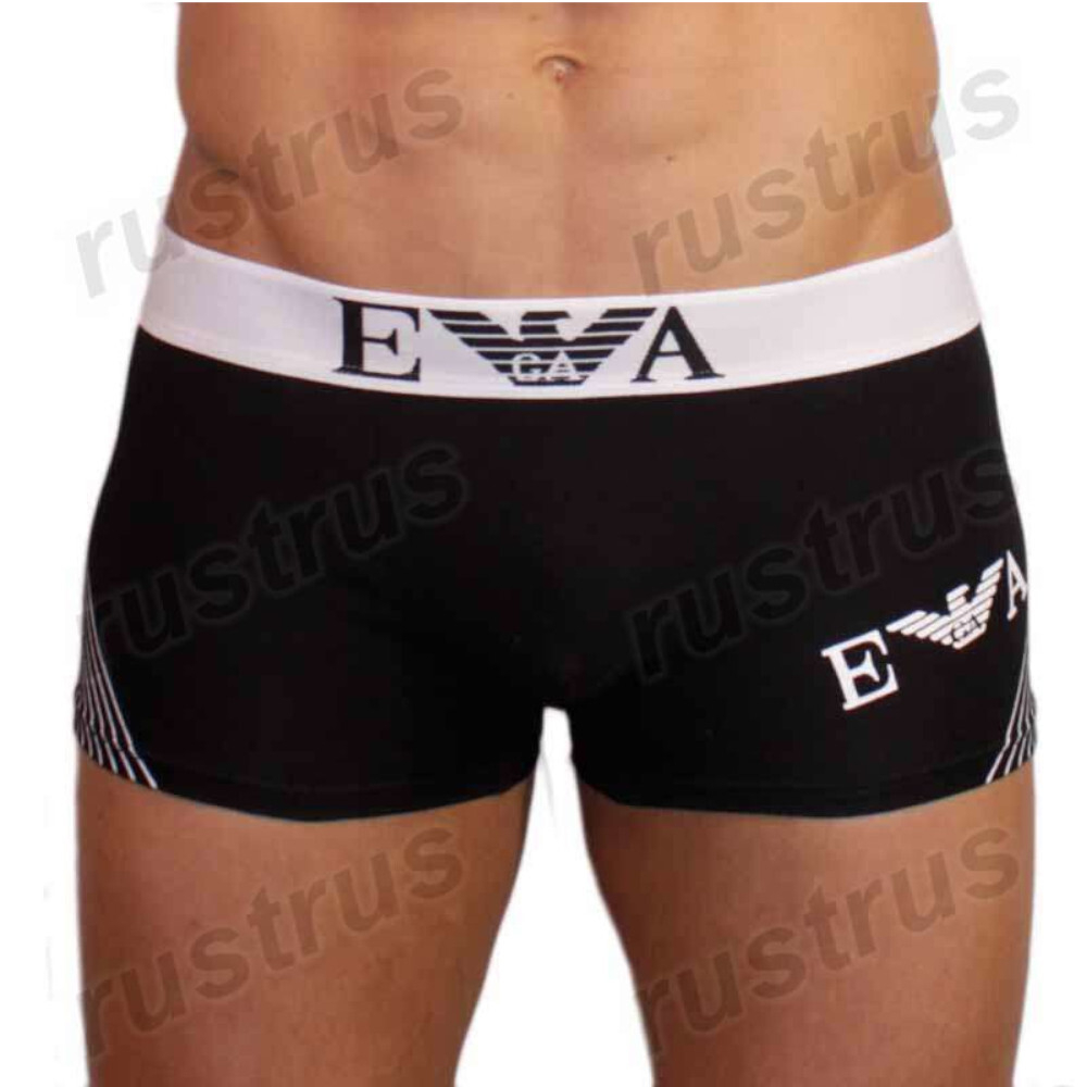 Мужские трусы боксеры черные Emporio Armani
