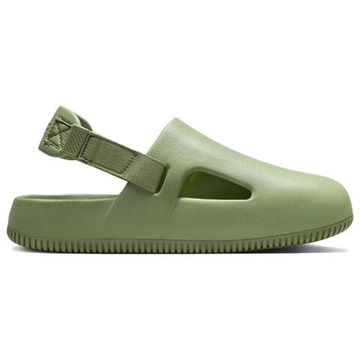 NIKE Calm Mule - домашние тапочки Масляно-зеленого цвета.