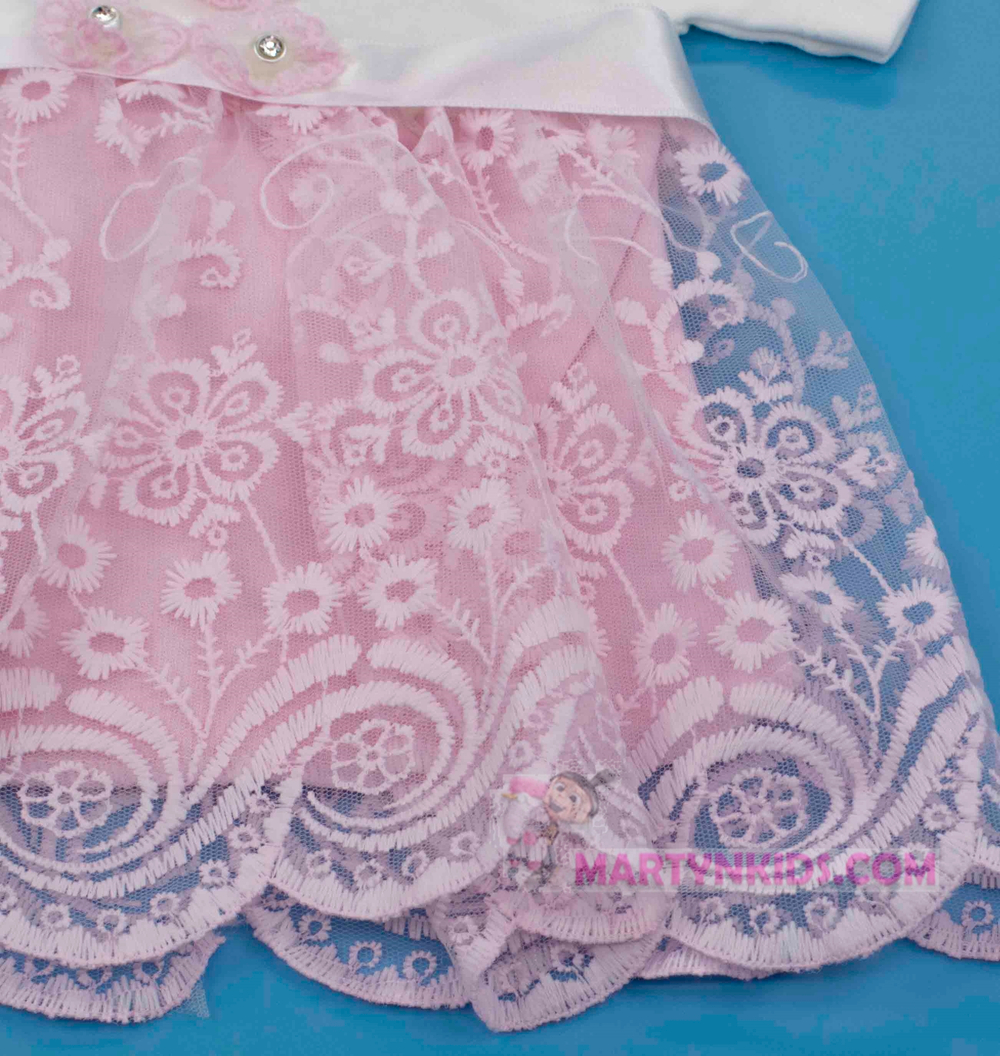 костюм Три цветочка платье + штанишки 4641