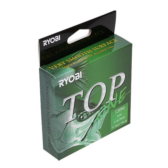 Шнур TOP PE4X-120M 8,0/d-0.467mm Dark green Ryobi