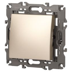 14-1111-04 ЭРА Кнопка, 10АХ-250В, Elegance, шампань