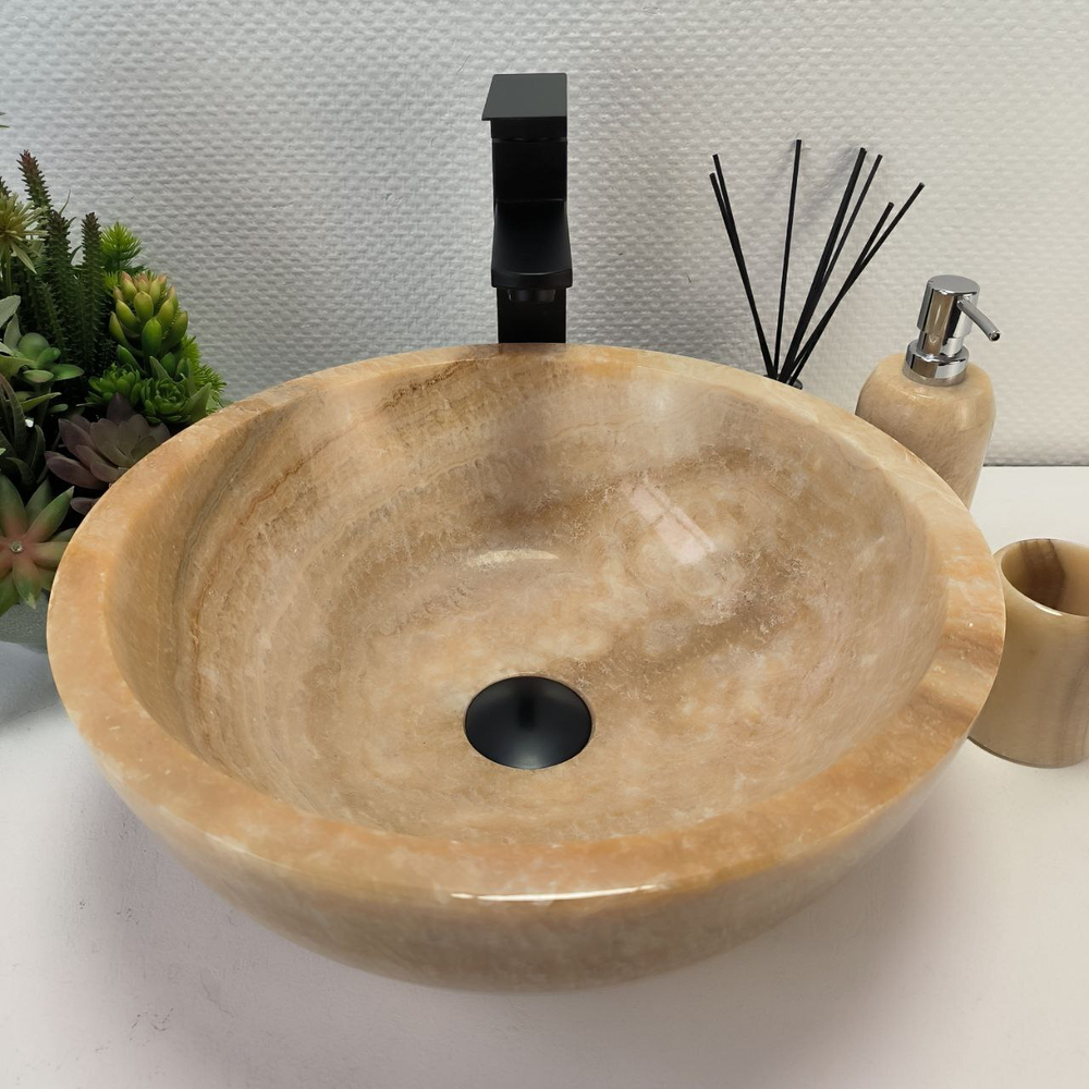 Раковина из оникса Bowl Yellow TinLip BO-62923 40*40*15 140