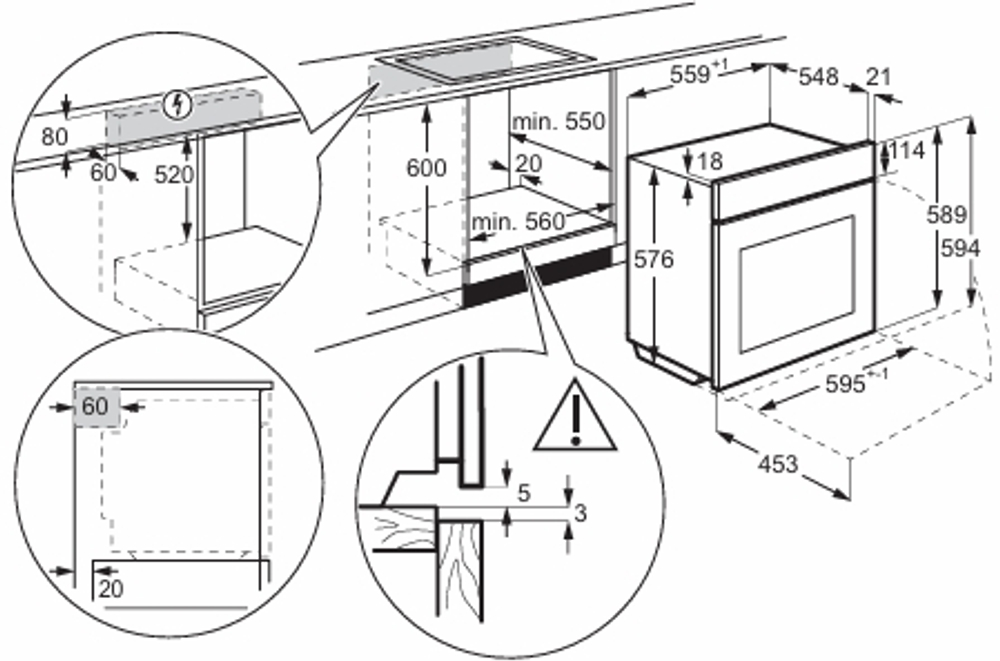 Электрический духовой шкаф Electrolux EOD6F77WV