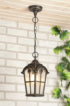 Подвесной уличный светильник Mira H чёрное золото Elektrostandard