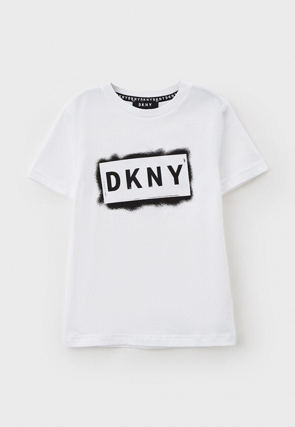 Футболка DKNY Белый/Принт: логотип в прямоугольнике (Мальчик)