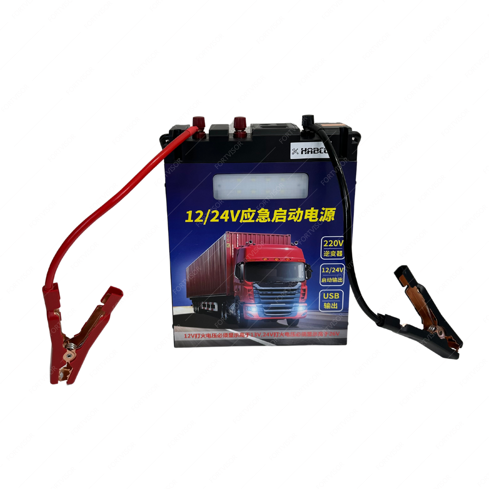 Пускозарядное устройство 3000А 12V-24V, Бустер HABCO (Jump Starter) Портативный аккумулятор 180 000 мАч, Инвертор на 220 В