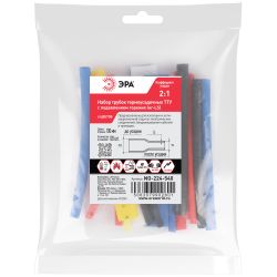 Термоусадочная трубка ЭРА NO-224-540 ТТУ нг-LS 2/1 6 цветов 19 шт L=100мм