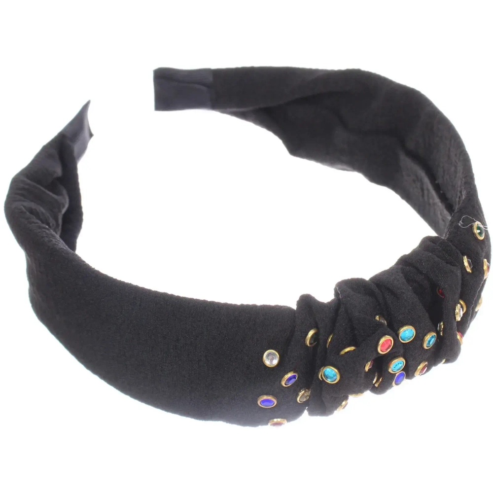 Ободок для волос «МАРЦИПАН», кванто, ширина 4см, микс 6 цветов ( в пакете с подвесом)