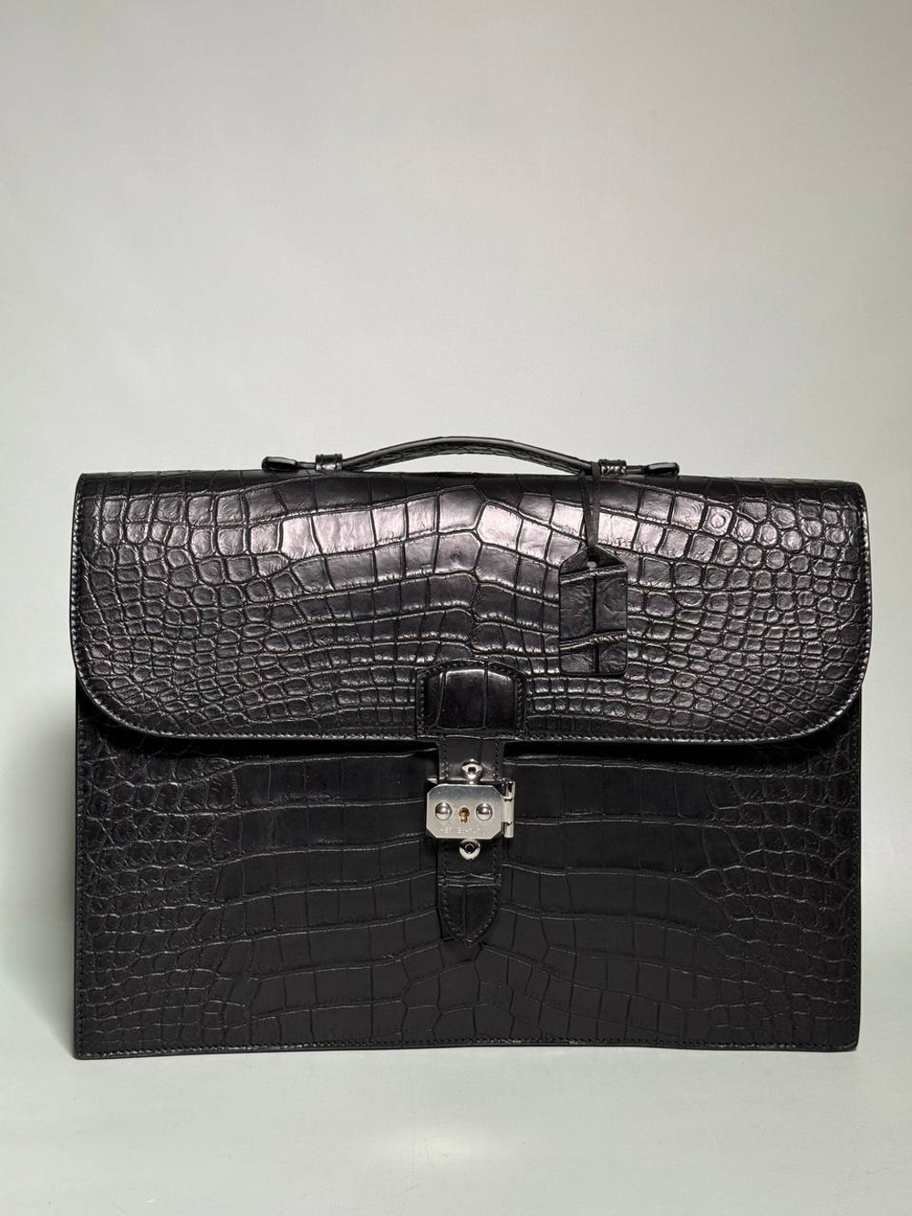 Портфель Hermes из кожи крокодила