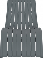 Шезлонг-лежак пластиковый, Siesta Contract Slim, темно-серый