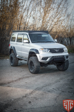 Мини силовой бампер (площадка под лебедку) Уаз Патриот 2015-