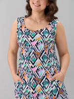 Платье П-012/треугольники-сиреневые