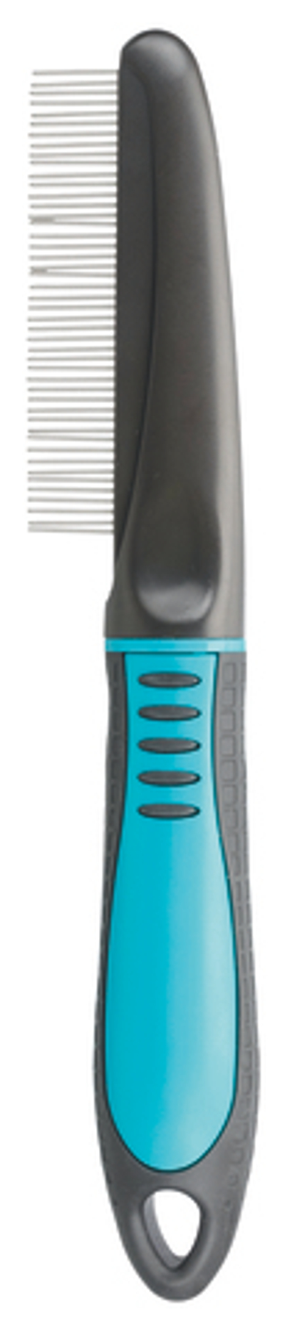 Расчёска частая с крутящимся зубом, 22 см, пластиковая ручка, Trixie