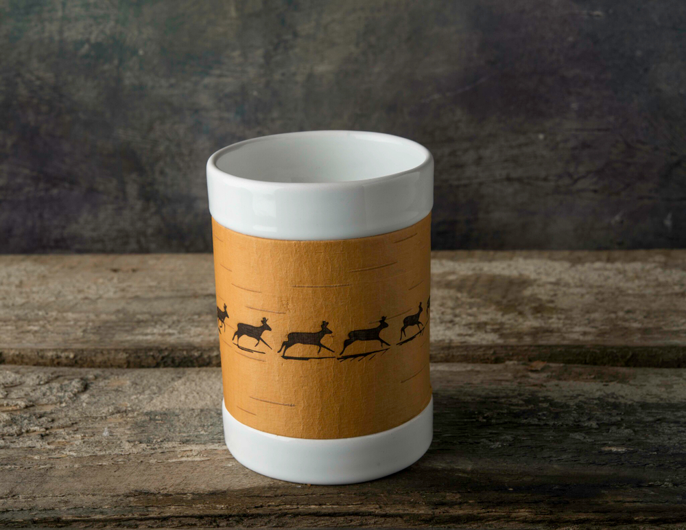 Кружка большая фарфоровая без ручки. Коллекция Christmas (Рождество)