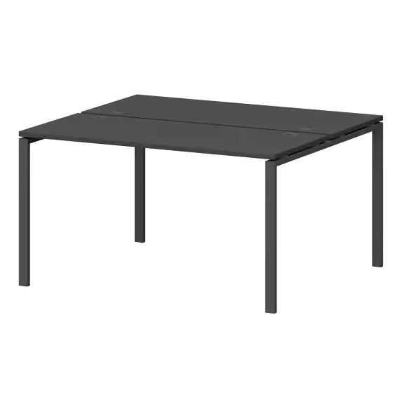 Бенч двойной на металлокаркасе СМС2-П-14К.120.Пр25  1400x1236x750 Смарт