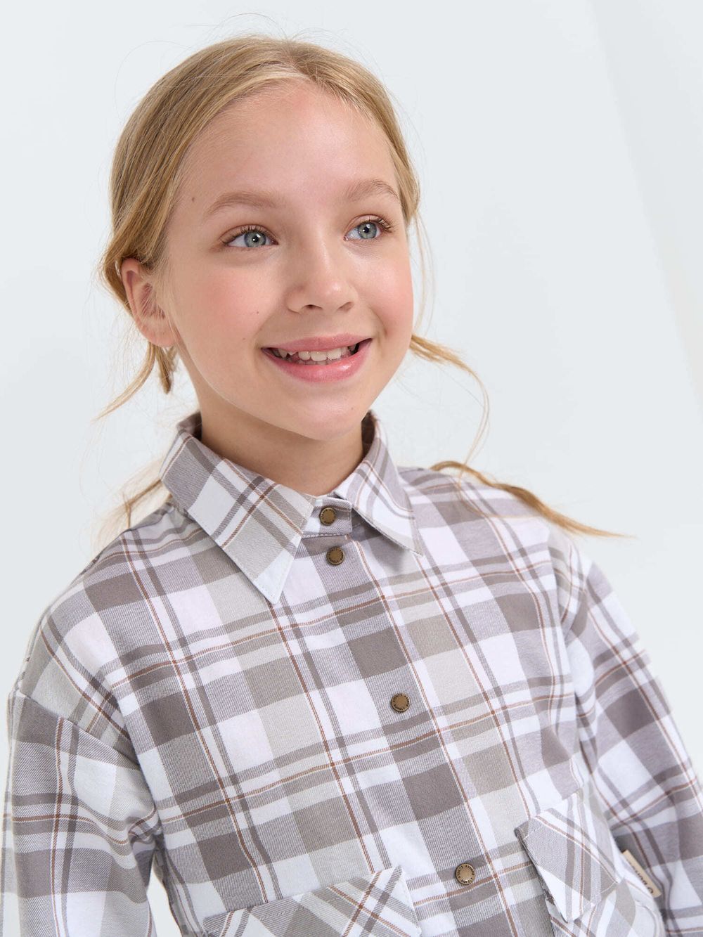 Рубашка фланелевая укороченная "Дымка" 7+