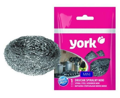 Губка стальная спиральная YORK Мини