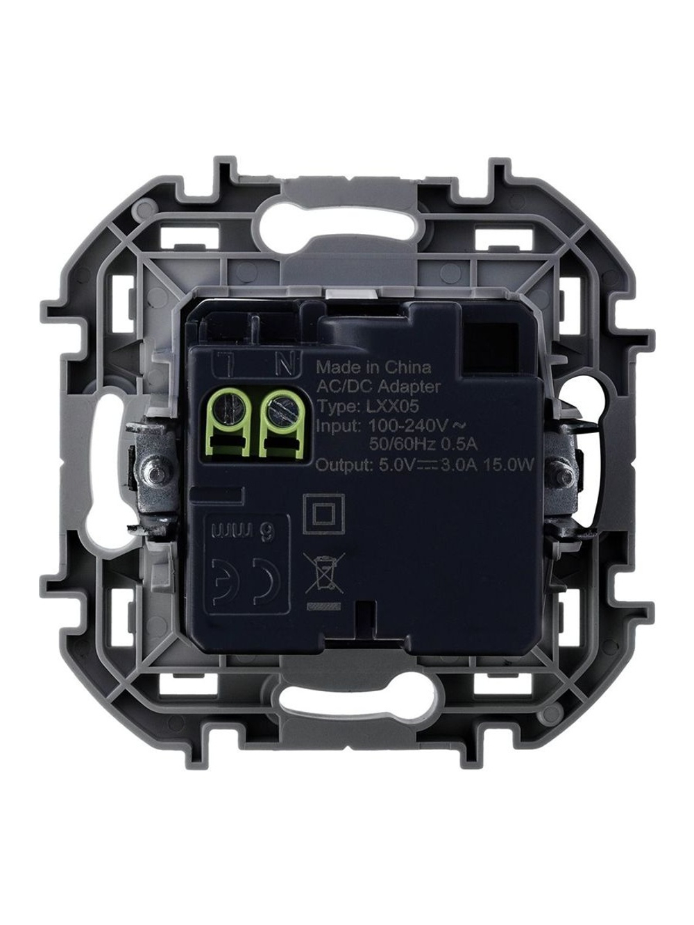 Устройство зарядное Inspiria с 2-мя USB разьемами A и C 240В/5В 3000мА бел. IEK 673760