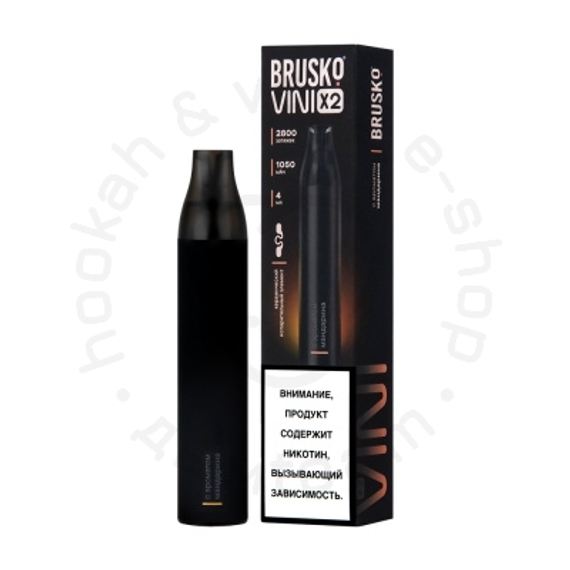 Одноразовая ЭСДН BRUSKO VINI X2 с ароматом мандарина, 20 мг/см3, 4 мл (М)